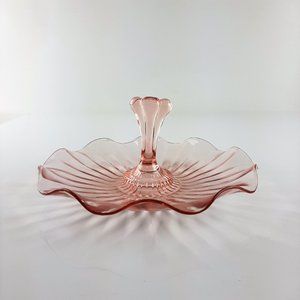 Vintage Anchor Hocking Pink Depression Glass Tidbi